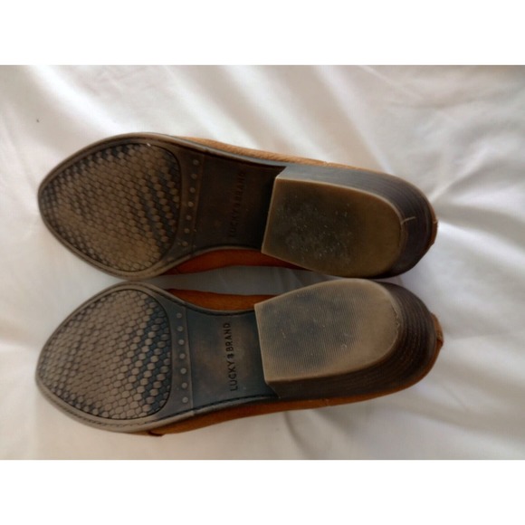 Lucky Brand Joelle Light Brown Nubuck Leather Ankle Booties, Size 8.5 - Picture 9 of 11